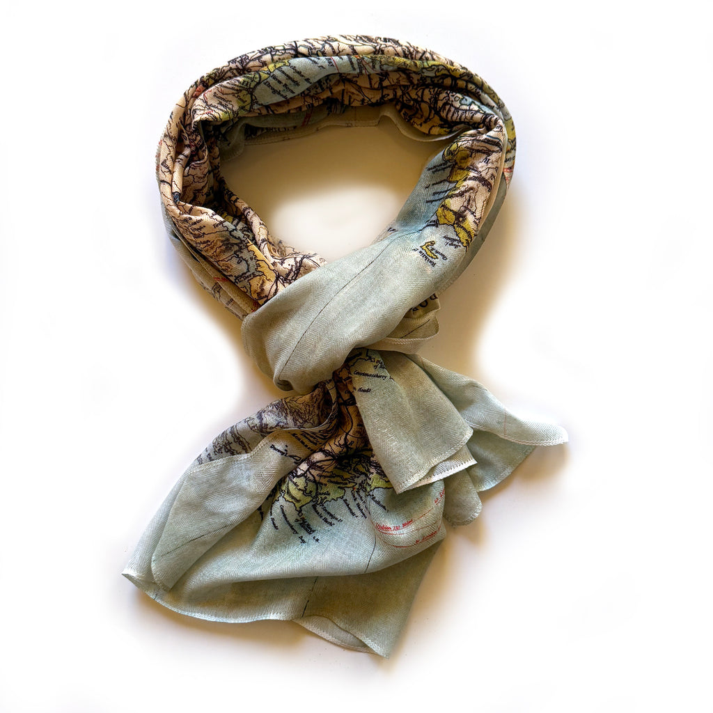 Ireland Vintage Map Scarf