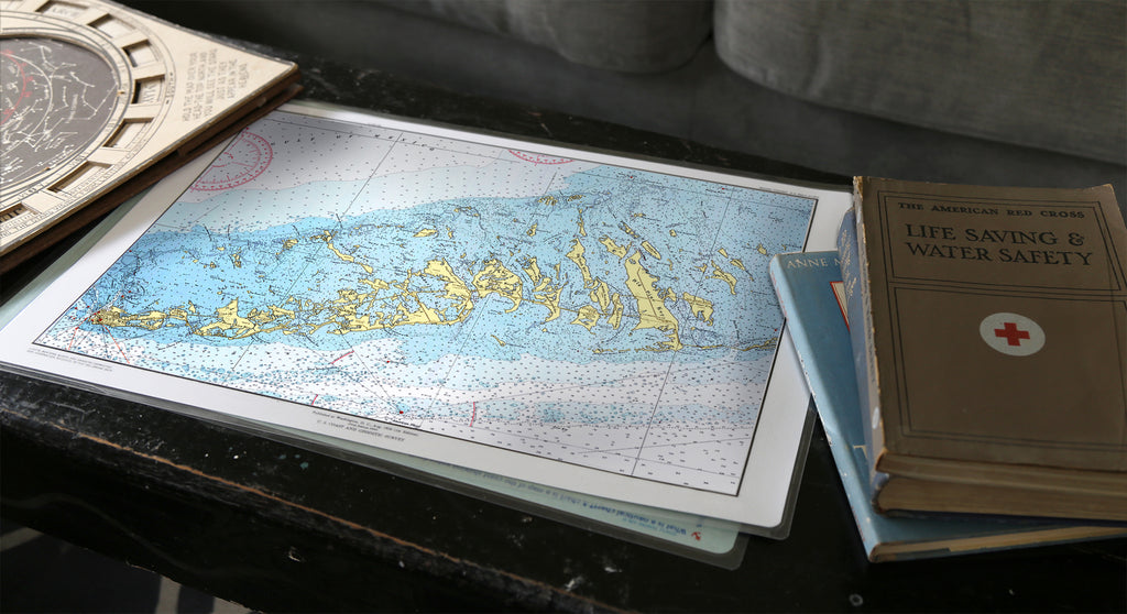 Key West to Big Pine Key, Florida Chart Placemat