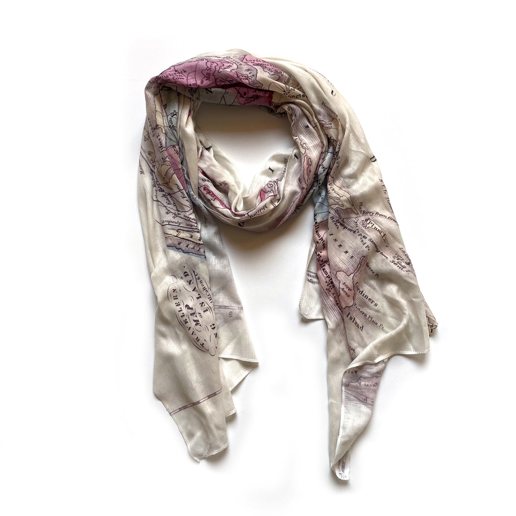 Long Island, NY Vintage Map Scarf