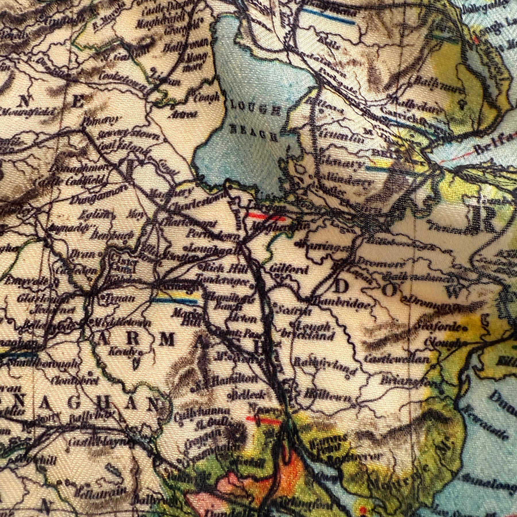 Ireland Vintage Map Scarf