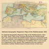Map of the Mediterranean from National Geographic Magazine, 1912