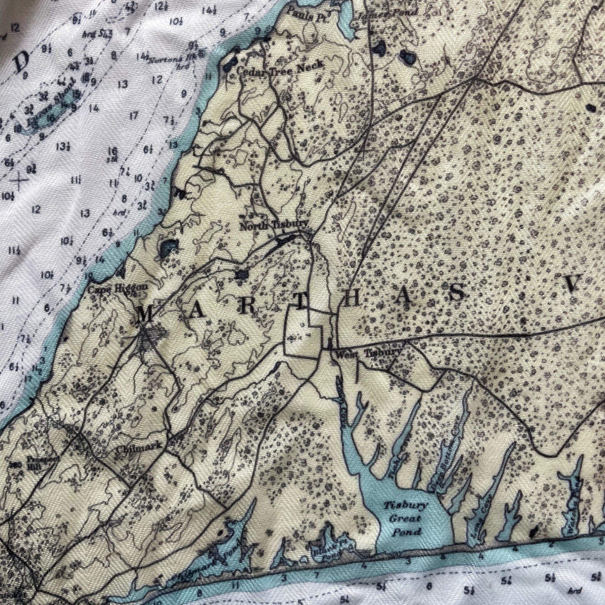 Buzzards Bay Vintage Chart Scarf