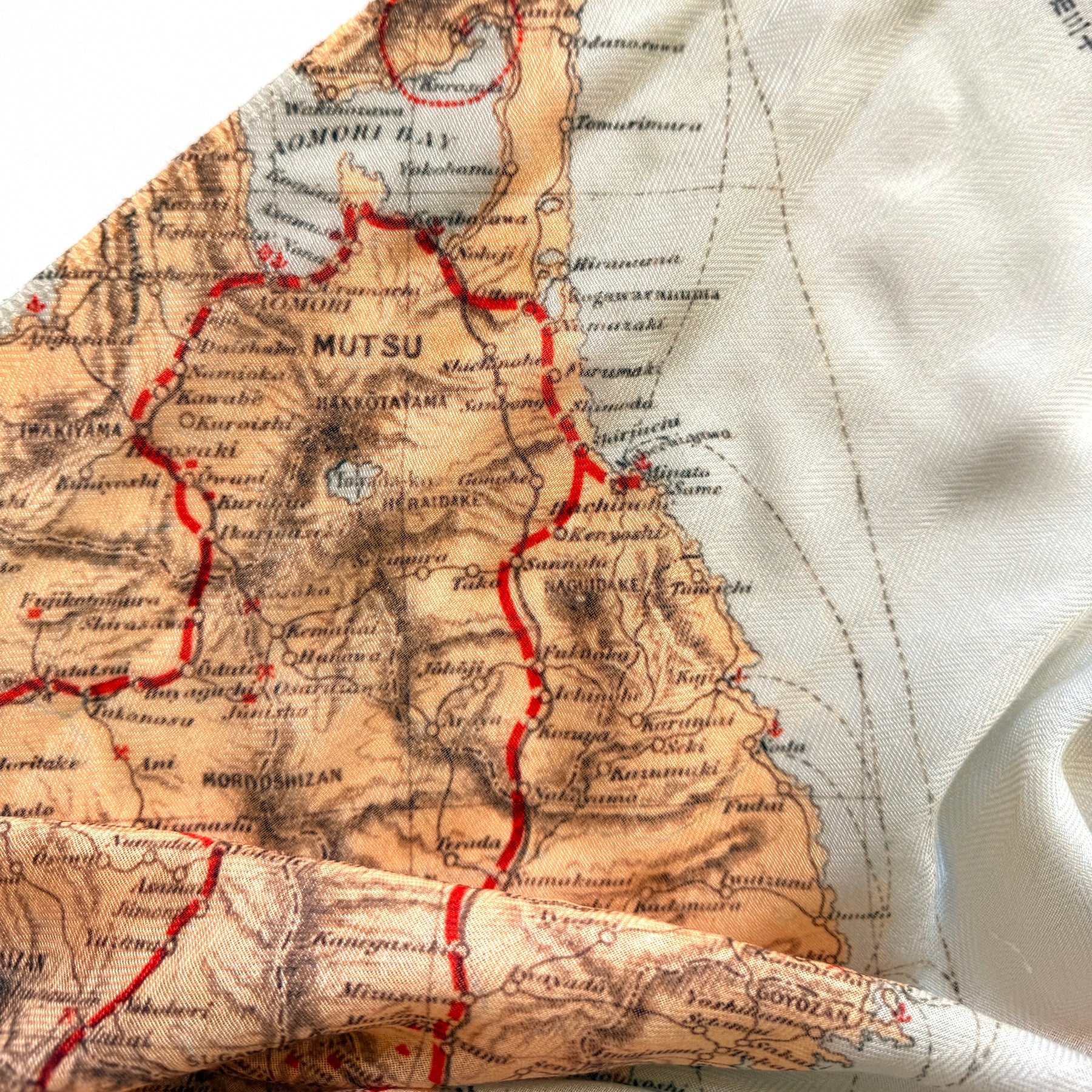 Vintage Map of Japan, c. 1905 Scarf