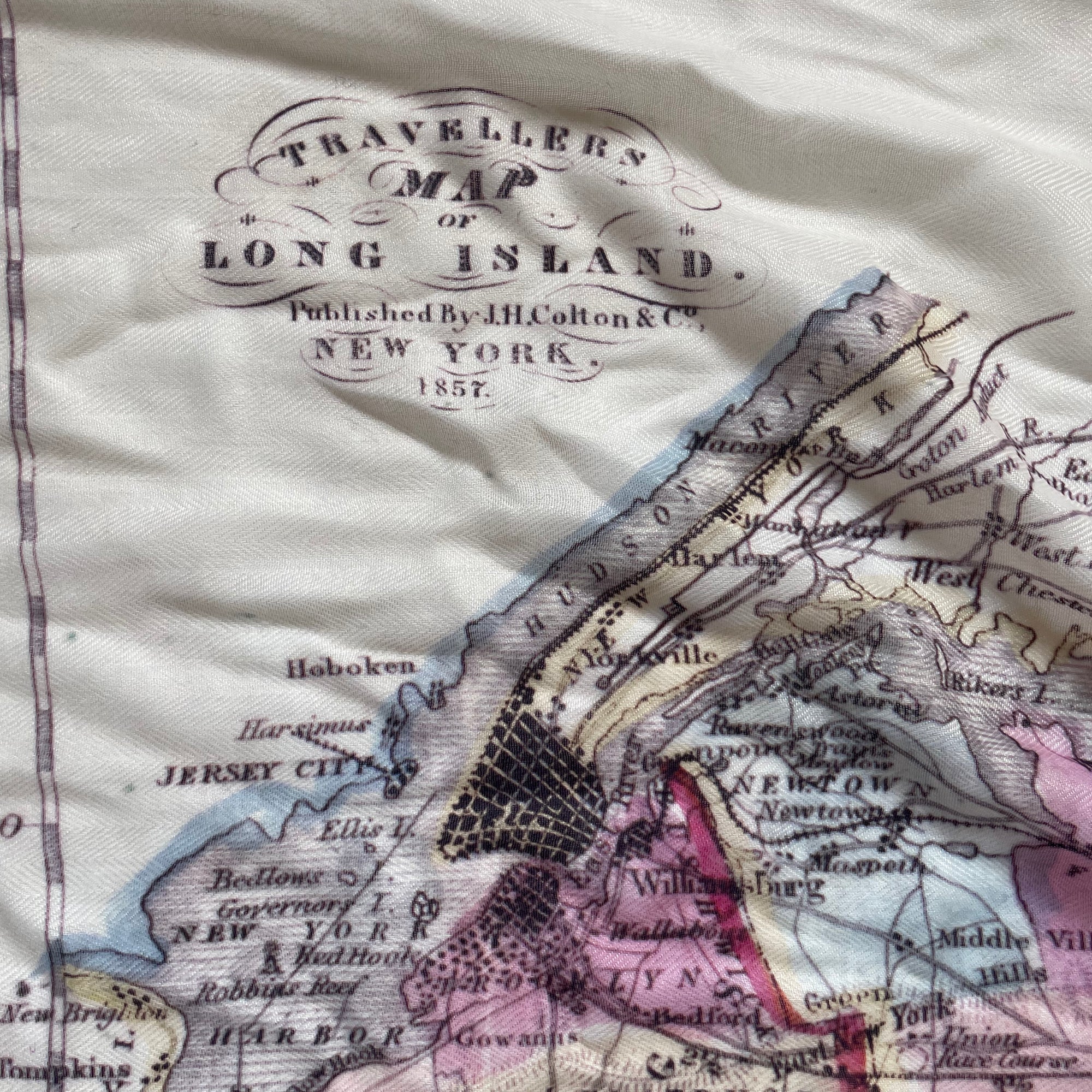 Long Island, NY Vintage Map Scarf