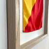 "O" Nautical Flag in Glass-Free Shadow Box Frame