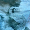 sea creatures scarf soft viscose fabric close up