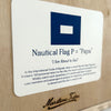 "P" Nautical Flag in Glass-Free Shadow Box Frame