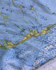 The Florida Keys (Key West to Key Largo) Nautical Map Scarf