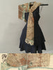 Barcelona, España, Vintage Map, c. 1915 Scarf