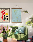 Guadeloupe to St. Lucia Nautical Chart Wall Scroll