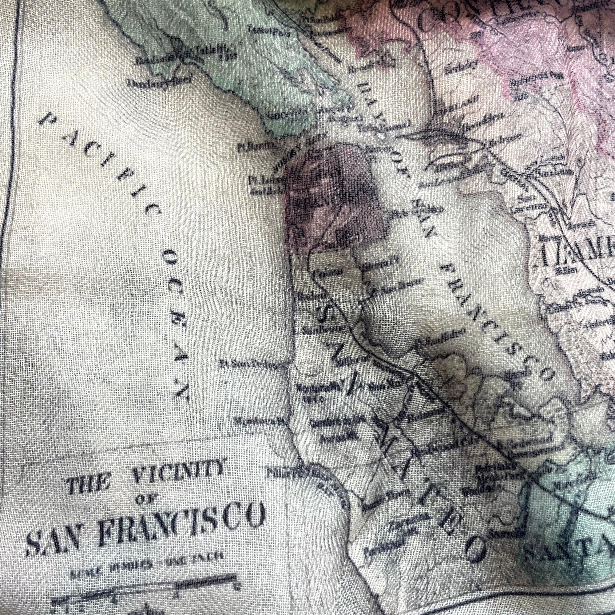 California Dreamin' Vintage Map Scarf
