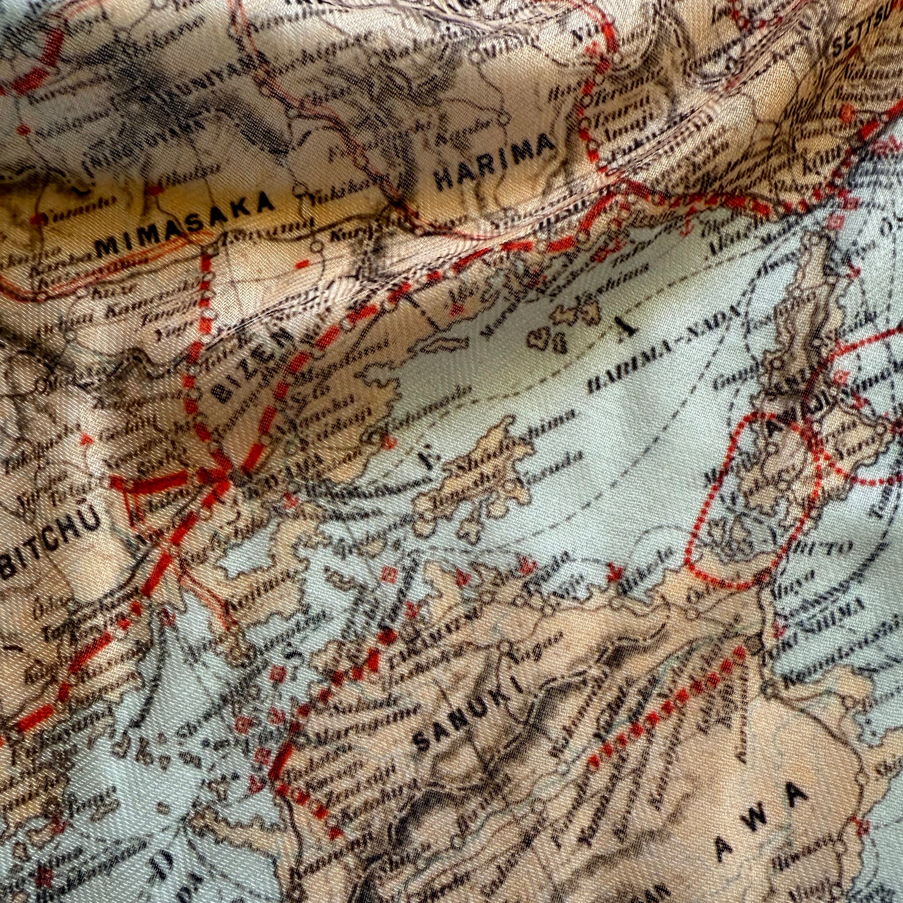 Vintage Map of Japan, c. 1905 Scarf