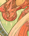 Alphonse Mucha's 'Dance' Canvas Wall Scroll