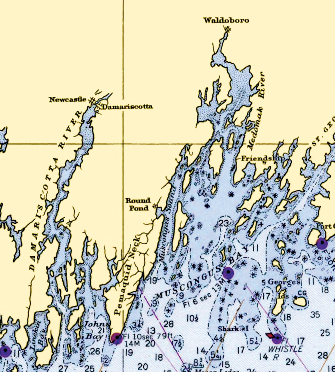 cape may chart blanket Muscongus Bay