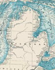 Great Lakes Vintage Map Blanket Michigan