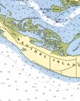 Sanibel Island, FL Nautical Chart Blanket