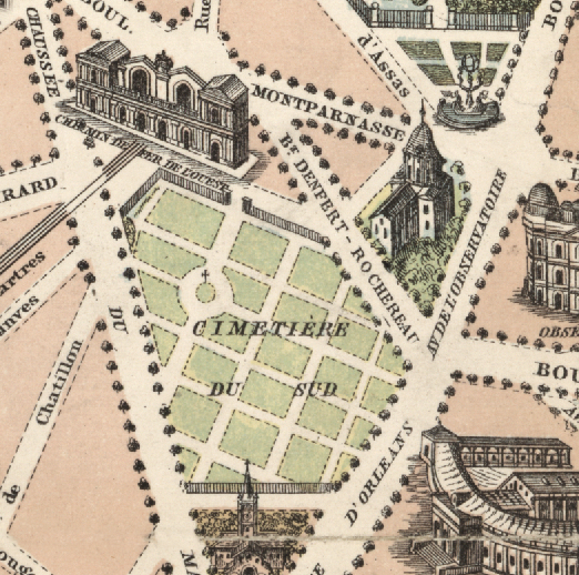 Paris vintage birdseye map blanket featuring a detailed historic aerial-style city layout