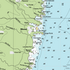 St Lucia, Caribbean, Nautical Chart Blanket