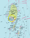 Martinique, St Lucia, St. Vincent & the Grenadies to Grenada Chart Scarf