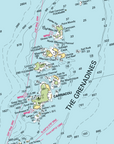 Martinique, St Lucia, St. Vincent & the Grenadies to Grenada Chart Scarf