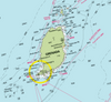 Martinique, St Lucia, St. Vincent & the Grenadies to Grenada Chart Scarf