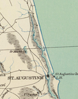 Georgia's Barrier Islands Vintage Map Scarf (St. Augustine to Savannah)