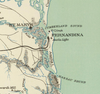 Georgia's Barrier Islands Vintage Map Scarf (St. Augustine to Savannah)
