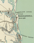 Georgia's Barrier Islands Vintage Map Scarf (St. Augustine to Savannah)
