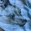 sea creatures scarf soft viscose fabric close up