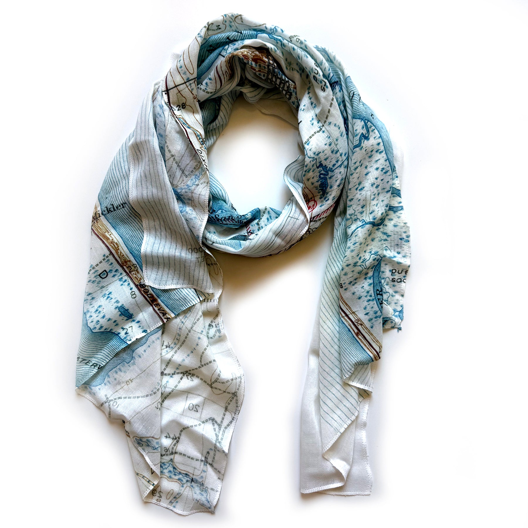 Scarf with a pattern on a white background