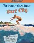 Vintage Surf Poster - 22" x 28"  - Customized to your town