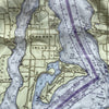 Seattle puget sound nautical chart scarf close up print