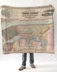 Manhattan Vintage Map Blanket 