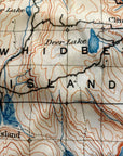 Map of Whidbey Island with topographic details
