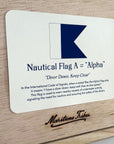 "A" Nautical Flag in Glass-Free Shadow Box Frame - Maritime Tribes USA