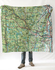 Agawam MA topo map Blanket - Maritime Tribes USABlanket