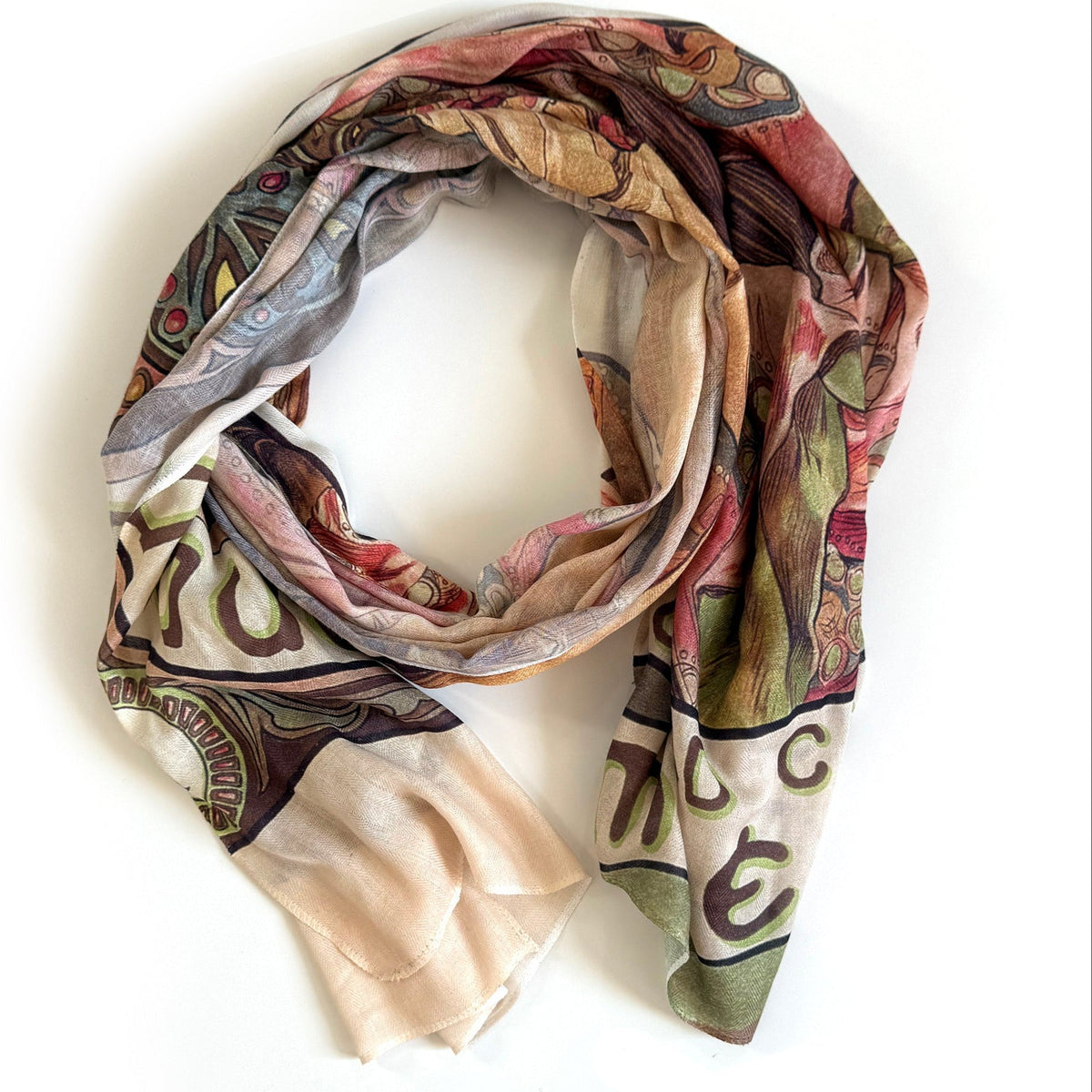 Alphonse Mucha Scarf - Moët Chandon - Maritime Tribes USA