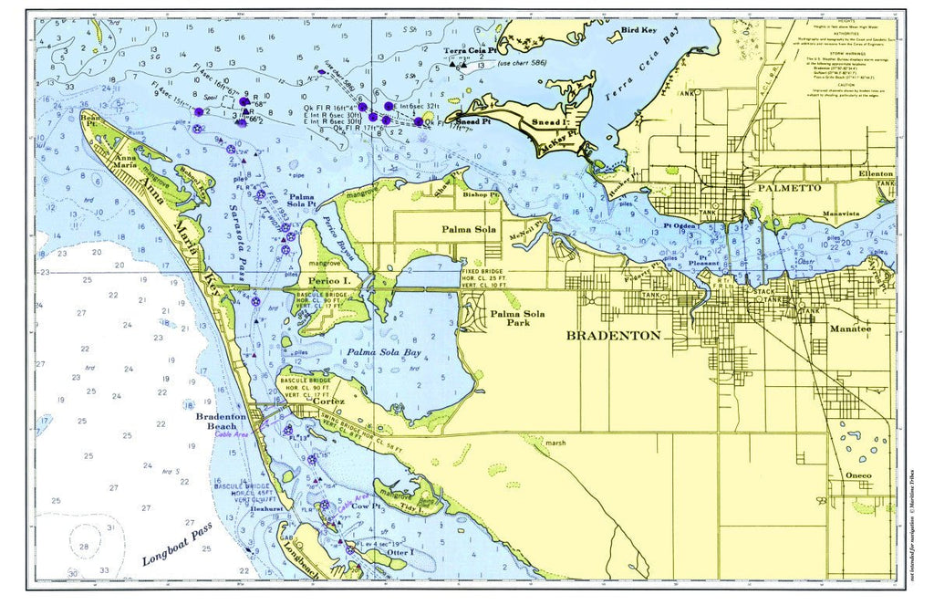Anna Maria Island, Florida Chart Placemat - Maritime Tribes USALaminated Placemat