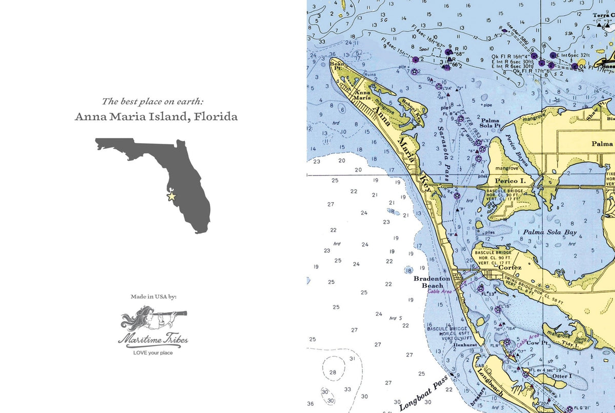 Anna Maria Island Notecard, Pack of 24 Notecards - Maritime Tribes USANotecard