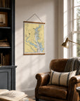 Annapolis, Chesapeake Bay Northern Part Nautical Chart Fabric Scroll - Maritime Tribes USAScroll