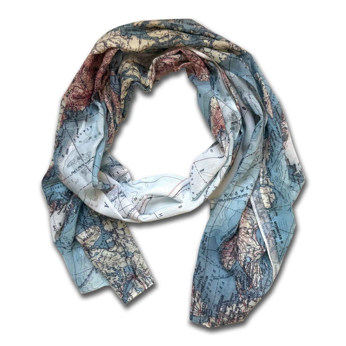 Arctic Circle, Vintage Map Scarf - Maritime Tribes USAScarf