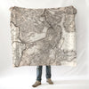 Boston Antique Map Blanket - Maritime Tribes USABlanket