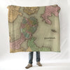 Boston Antique Map Blanket - Maritime Tribes USABlanket