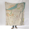 Boston South End Sea Glass Map Blanket - Maritime Tribes USABlanket