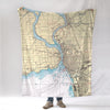 Buffalo NY 1941 Nautical Chart Blanket - Maritime Tribes USABlanket