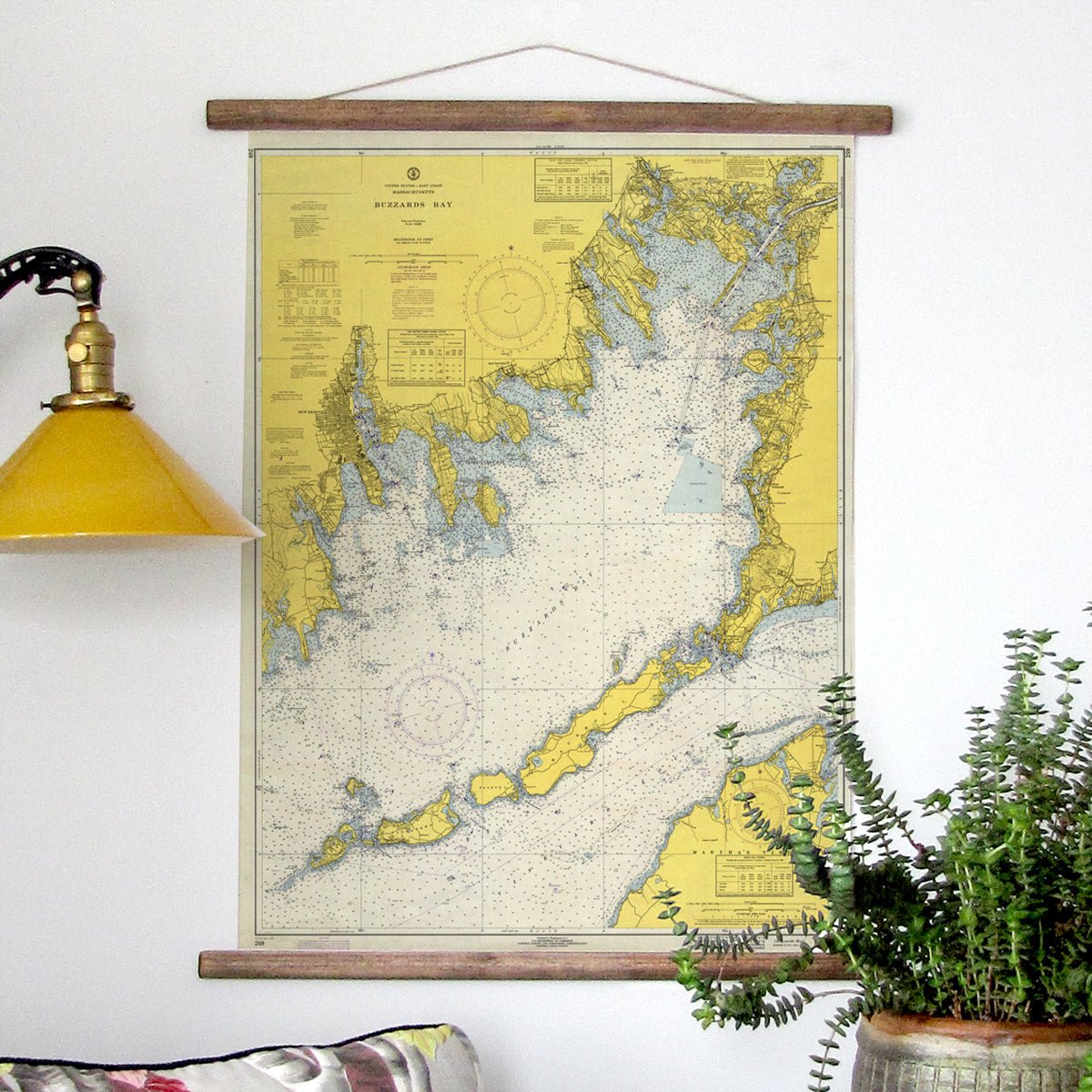 Buzzards Bay, MA Vintage Nautical Chart Scroll - Maritime Tribes USAScroll