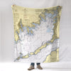 Buzzards Bay with Cuttyhunk, MA Nautical Chart Blanket - Maritime Tribes USABlanket