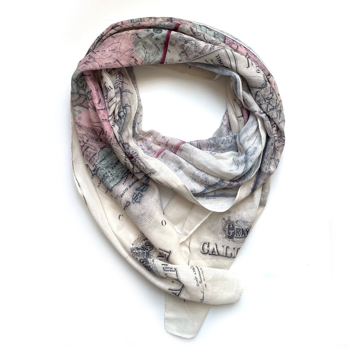California Dreamin' Vintage Map Scarf - Maritime Tribes USAScarf