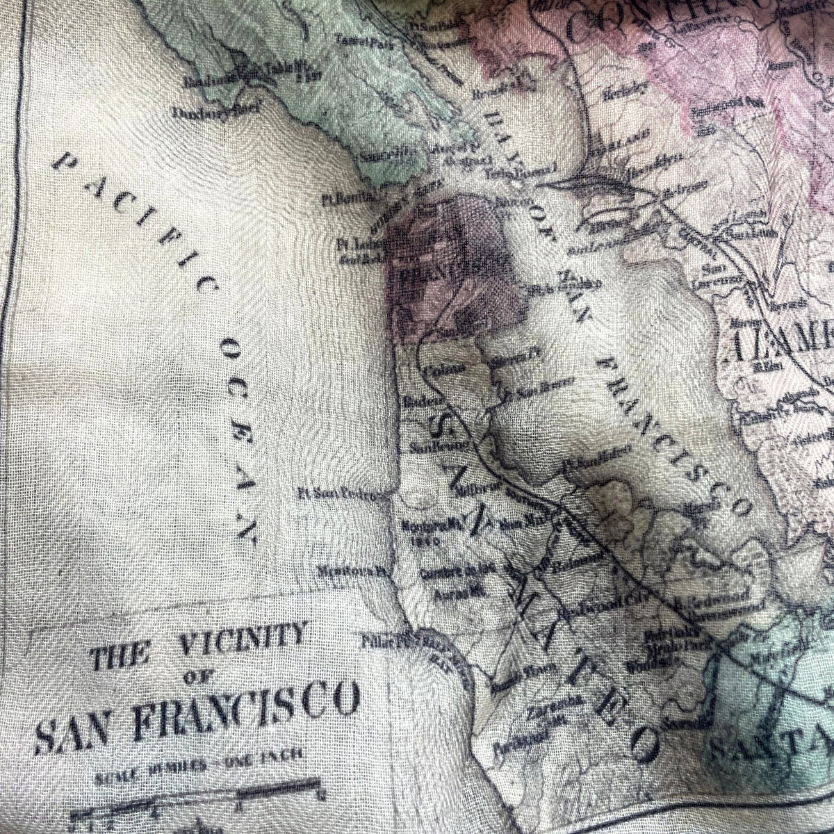California Dreamin' Vintage Map Scarf - Maritime Tribes USAScarf