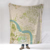 Cambridge - Harvard Square, MA Sea Glass Map Blanket - Maritime Tribes USABlanket